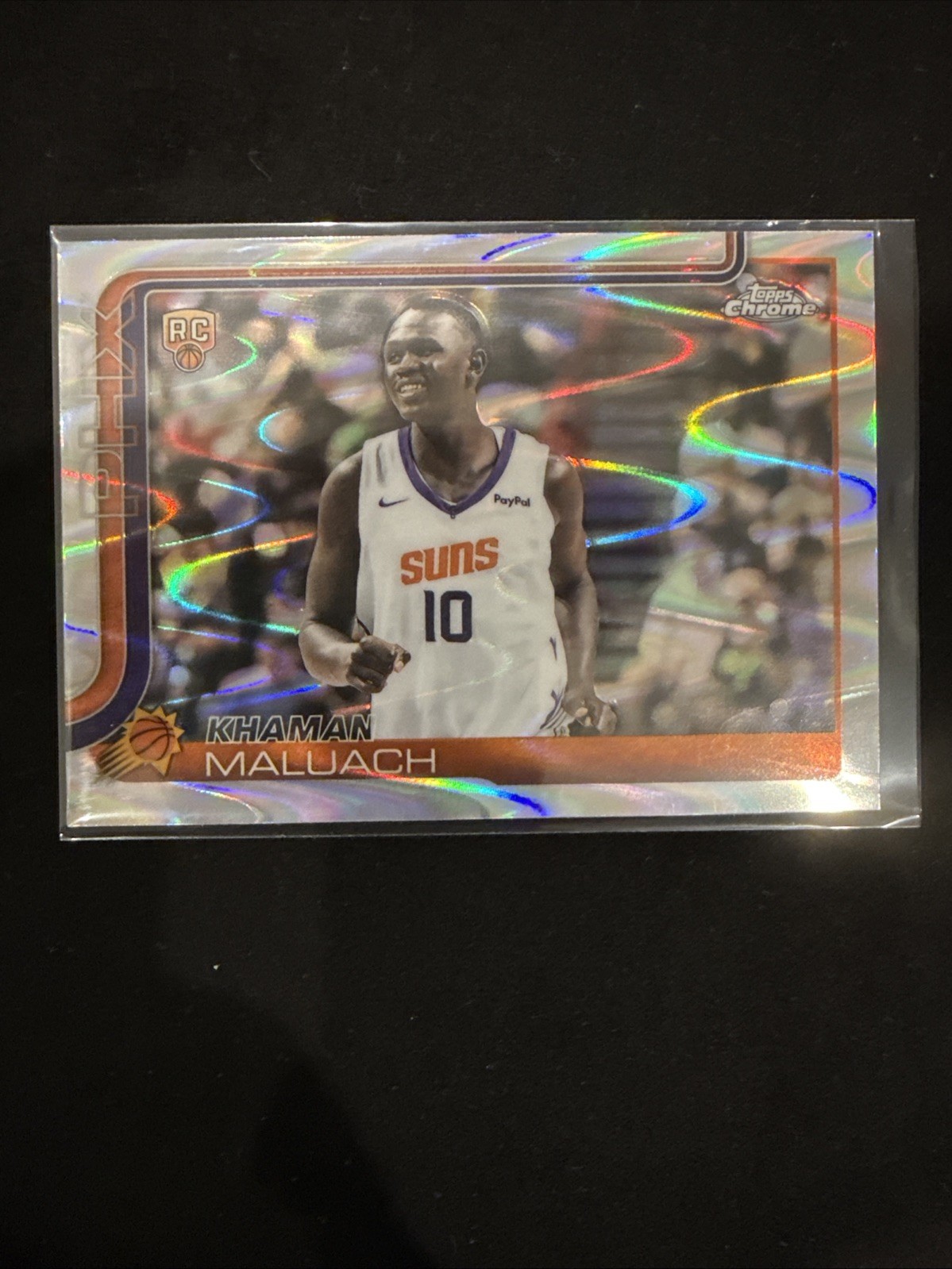 2025-26 Topps Chrome Khaman Maluach RC Raywave Refractor #260 Phoenix Suns