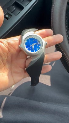 RARE Oakley Crush 2.0 Watch Blue Face Tech Y2K Stainless Steel NO