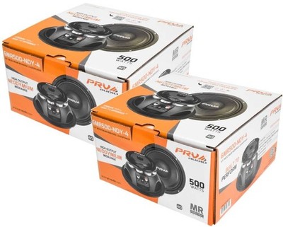 2x PRV Audio 6MR500-NDY-4 Midrange Neodymium 6.5'' Speakers 4 Ohm 500W each