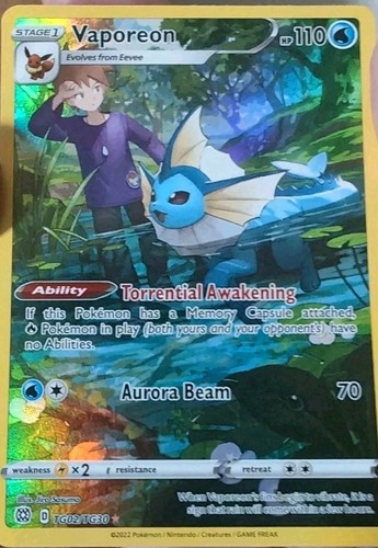 Vaporeon TG02/TG30 Brilliant Stars Trainer Gallery Pokemon