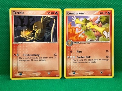Pokémon Tcg Torchic 7/10 & Combusken 2/10 Latias Trainer Kit Non Holo