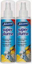 2X JOHNSONS SUPER PLUME SPRAY FOR CAGED BIRDS TO HELP FEATHER SHINE 150ML BOTTLE