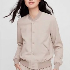 Wilfred Aritzia Poussin Bomber Jacket Grey Staple Piece Sporty