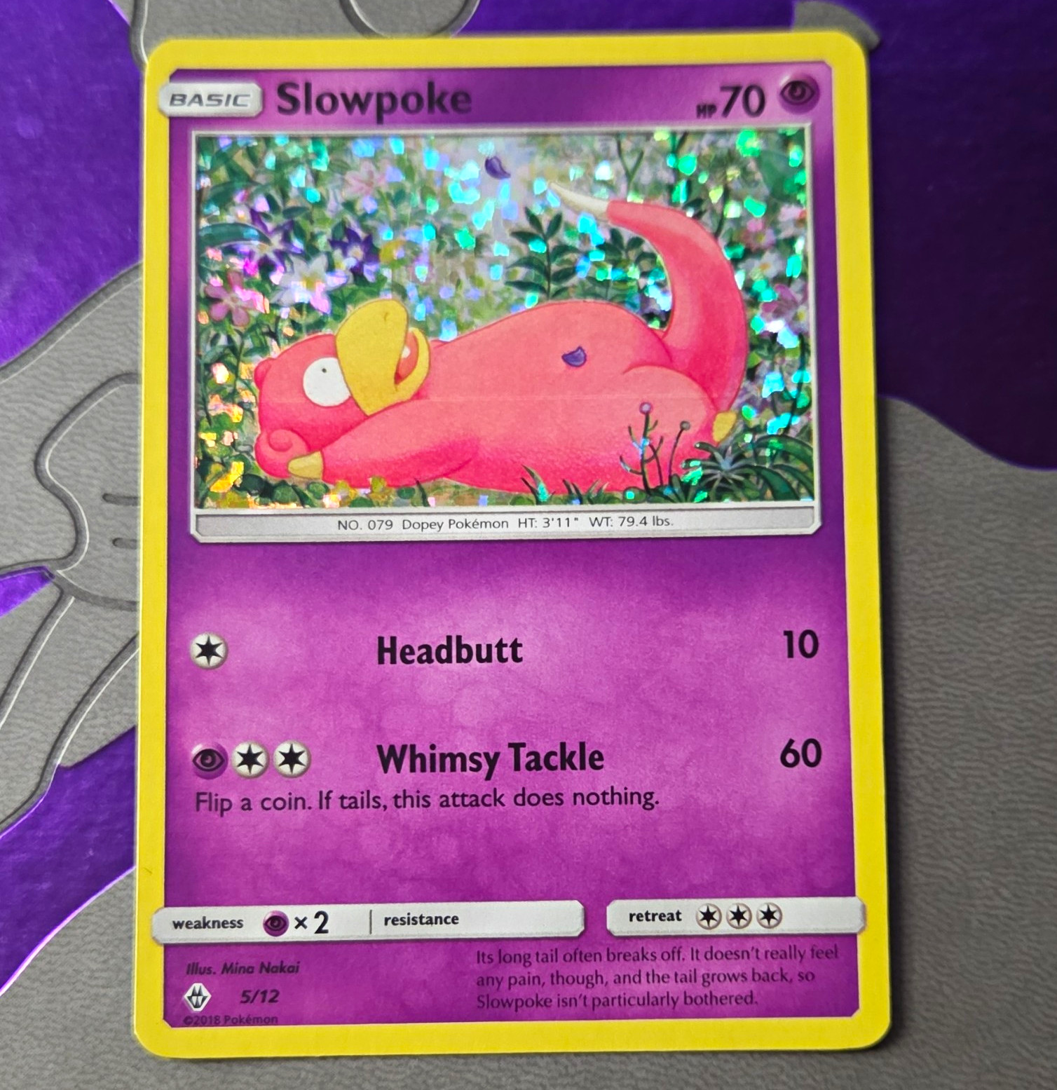 Slowpoke 5/12 McDonald's Collection 2018 Confetti Holo Promo Pokemon TCG LP