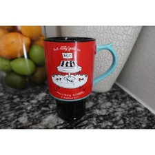 dayspring tall quirky ceramic mug God richly gives us everything to enjoy'