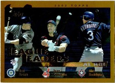 2002 Topps #340 Bret Boone / Juan Gonzalez / Alex Rodriguez LL, FOIL