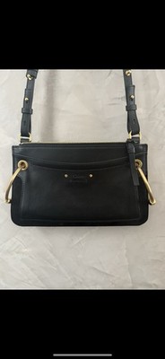 Chloé Roy Leder Schultertasche Schwarz Small Damen