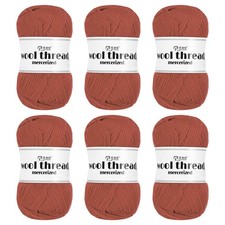 100 Wool Yarn,6 Skeins of 300g/10.58oz Per Skein 50g/109yards /Slight Brown