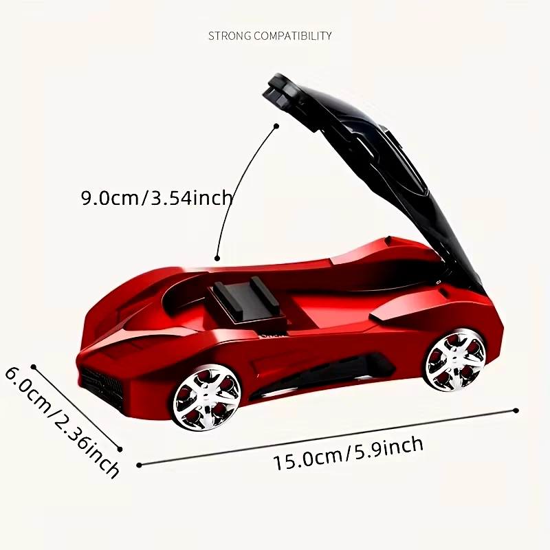 New Car Phone Holder, A 360 Degree Rotatable Sports Car Model Phone Holder White - Image 3 of 4