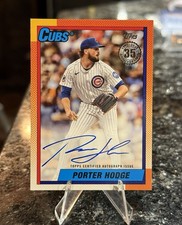 2025 Topps Update PORTER HODGE RC 1990 On-CARD AUTO Chicago Cubs Rookie