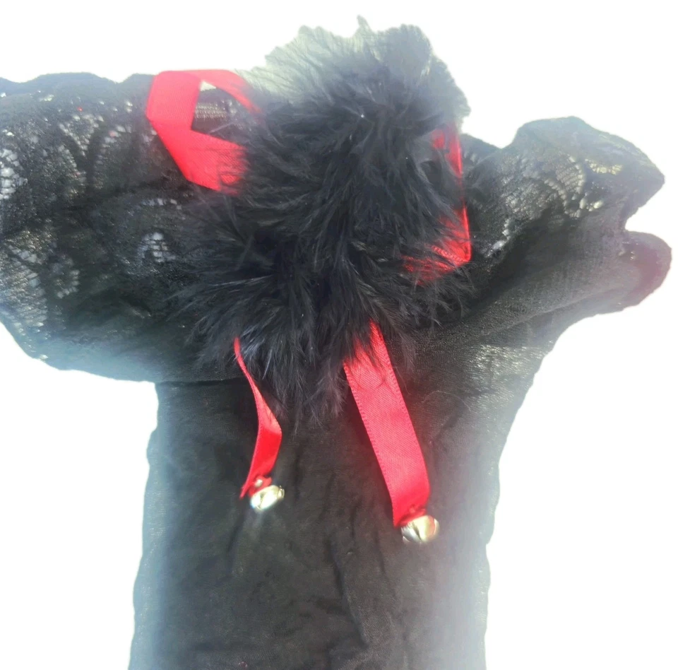 Lote de 4 Medias de Red Fredericks Of Hollywood Leg Ware Negro Blanco Rojo Encaje Foto 3 de 4