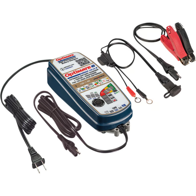 Tecmate Optimate 6 Select Gold Battery Charger - 6A Motorcycle ATV/UTV Dirt Bike