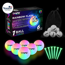 Upgraded Glow in the Dark Golf Balls - Super Bright Light up LED Golf Ball - wit