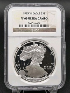 1995 W 1oz .999 American Silver Eagle Proof | NGC PF69 Ultra Cameo