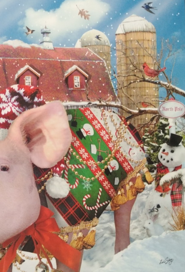 "Kooky Holiday (4) Leanin Tree Christmas, New Year Cards, New With (4) Envelopes