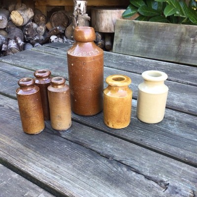 Restposten antike Steinzeugflaschen inkl. Macarthy Romford Bournemouth Denby Flasche