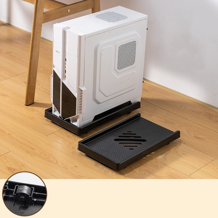 Bandeja móvil chasis escritorio con polea, ventilación y bastidor de elevación