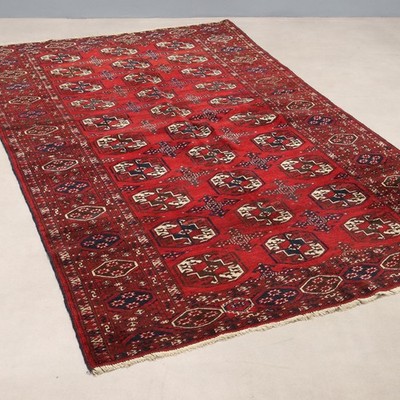 Antiker Bukhara Teppich Wolle Feiner Knoten 220 x 130 cm Originell