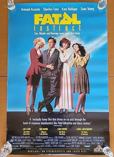 1993 "Fatal Instinct" Original Movie Theater Poster Rolled 36"×24" 
