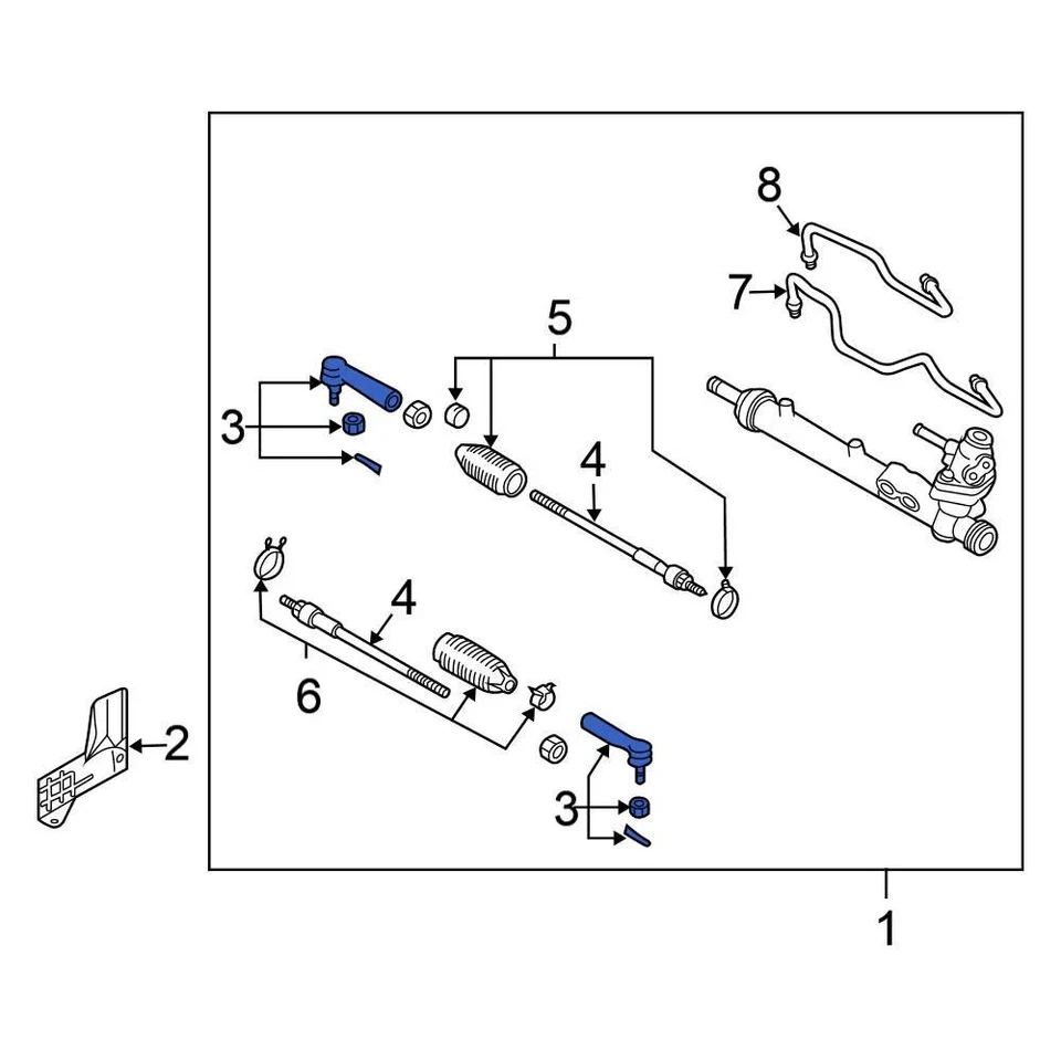 For Nissan Altima 2005-2006 Nissan D852015U26 Outer Steering Tie Rod End - Изображение 4 из 4