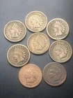 Lot of 8 Early Dates Indian Head Pennies