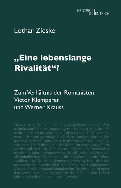 Thumbnail - eine Lebenslange Rivalität? | Lothar Zieske | Deutsch