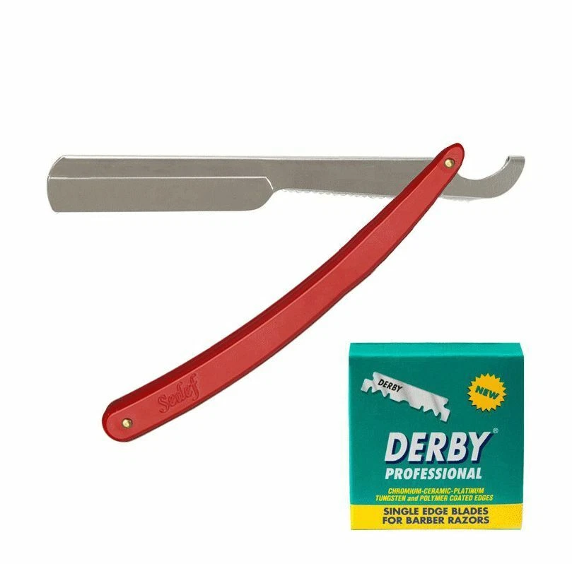 Spar Set Rasiermesser-Set SEDEF Ustura Bartschneider + 25 Derby Klingen