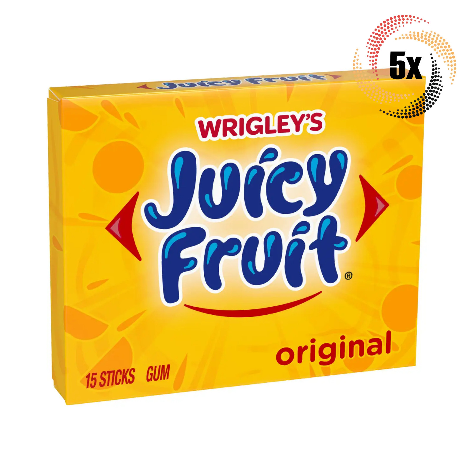 5х пакеты сайту Wrigleys сочный фруктовый вкус естественный тонкий пакет ГУМ 15 палочек каждого 3690₽