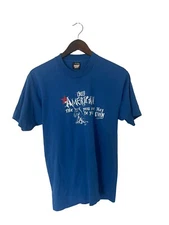 VTG Screen Stars graphic t-shirt buy american the a$$ you save democrat L single