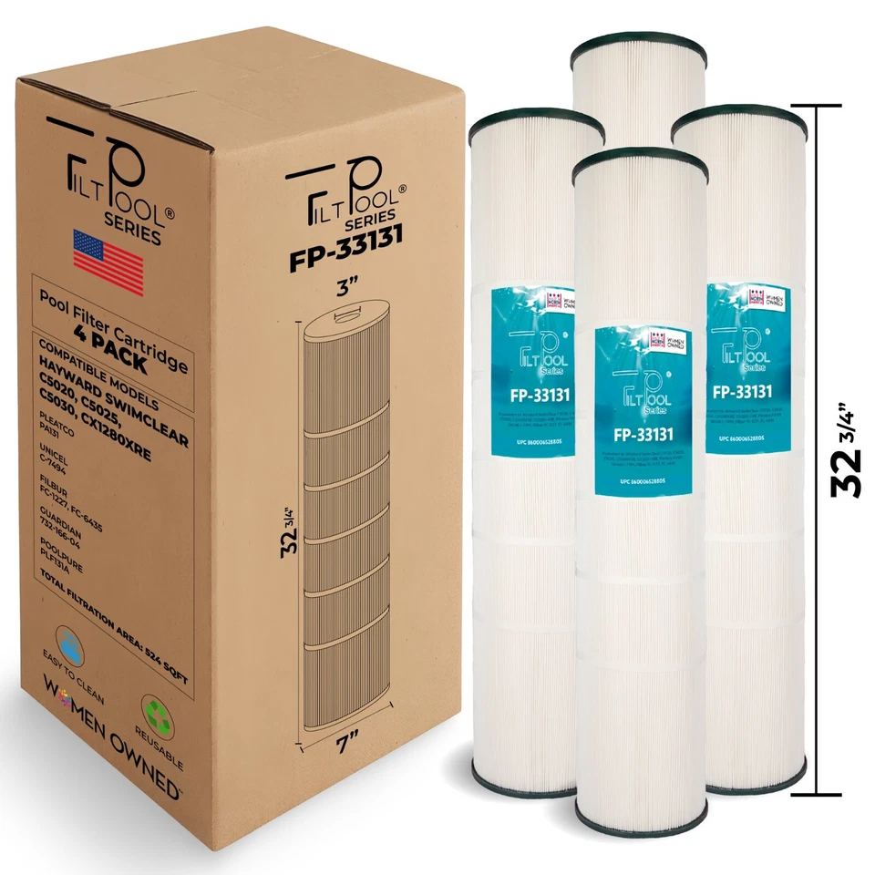 Filtro de piscina FP-33131 Hayward CX1280XRE, SwimClear C5020, C5025, C5030, PA131 4pçs - Imagem 2 de 4