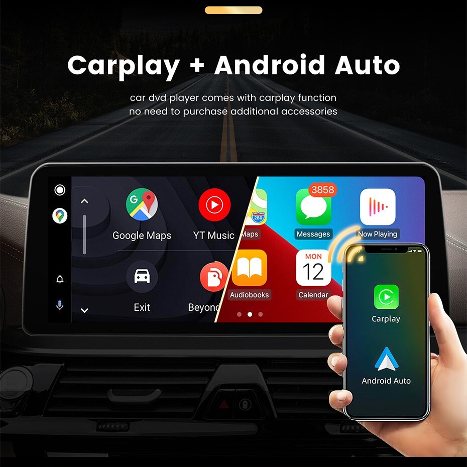Autoradio Android 14 Avec CarPlay Pour BMW X5 E70 / X6 E71 CIC - Écran 10.25 Pouces IPS, 4G, DAB+