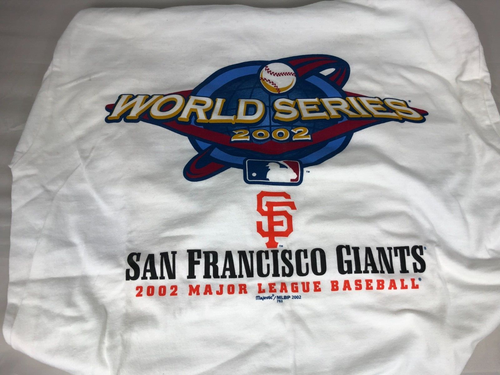 License Vintage San Francisco Giants 2002 World Series T Shirt Weiß Gr. L Neu mit Etikett - Bild 1 von 5