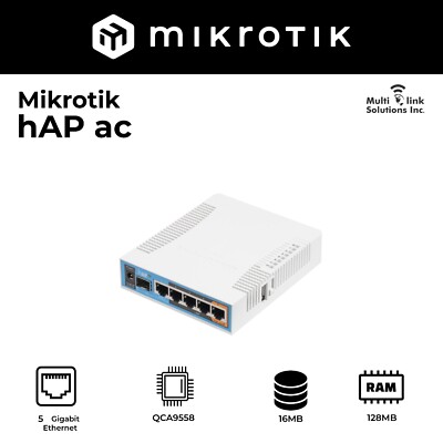 MikroTik hAP ac RB962UIGS-5HACT2HNT-US Dual Band 802.11n/ac Access Point US Ver