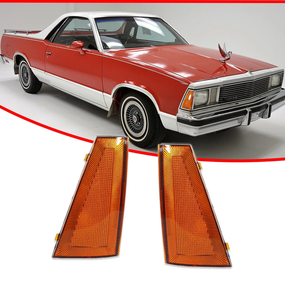 Juego de luces de señalización delanteras izquierda y derecha para Chevrolet El Camino Malibu 1980 1981 Foto 2 de 4