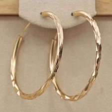 18K Gold Plated Gold Hoop Earrings for Women,Gold Earrings,Jewelry Gifts