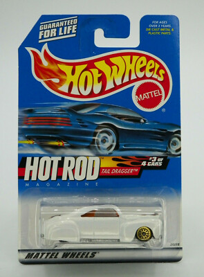 Hot Wheels Hot Rod Magazine TAIL DRAGGER White 2000 New 