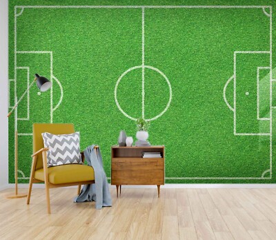 3D Football Field ZHUA44672 Wallpaper Wall Murals Removable Self-adhesive Ann