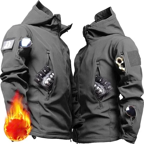 Nuovo set impermeabile per uomo giacca invernale con cappuccio + pantaloni set 2 pezzi - Foto 35 di 42