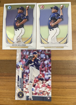 DEVIN WILLIAMS RC 3 Lot 2014 1st BOWMAN CHROME, Base & 2020 Free Shipping