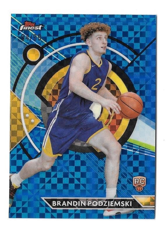 2023-24 FINEST RC #92 BRANDIN PODZIEMSKI 94/99 ROOKIE BLUE CHECKERBOARD FRACTOR