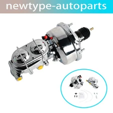 7" Chrome Street Hot Rod Power Brake Booster & Master Cylinder Brakes Custom Car