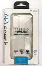 Speck - Presidio Perfect Clear + Grip Case for Samsung Galaxy S20 5G - Clear