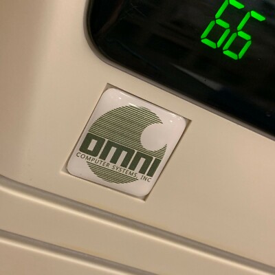 Custom Vintage 386 486 Computer Case Badge Domed Sticker Retro PC MicroPRO 1x1 e