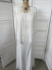 Chadwick  s Women's Size 8 Dress Set Wedding Mother of the Bride Off White Sheath