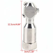 1" Continuous Rotating Tank Washing Spray Nozzle Full Angle Pipe Cleaning Nozzle