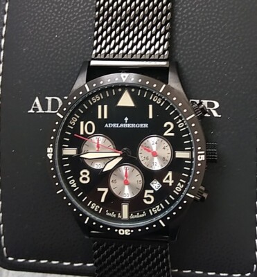 Adelsberger Uhr,Chrono ''ME 109 Cockpitzeit'' lim. Nr. 48/155, 42 mm, 5ATM,Ovp
