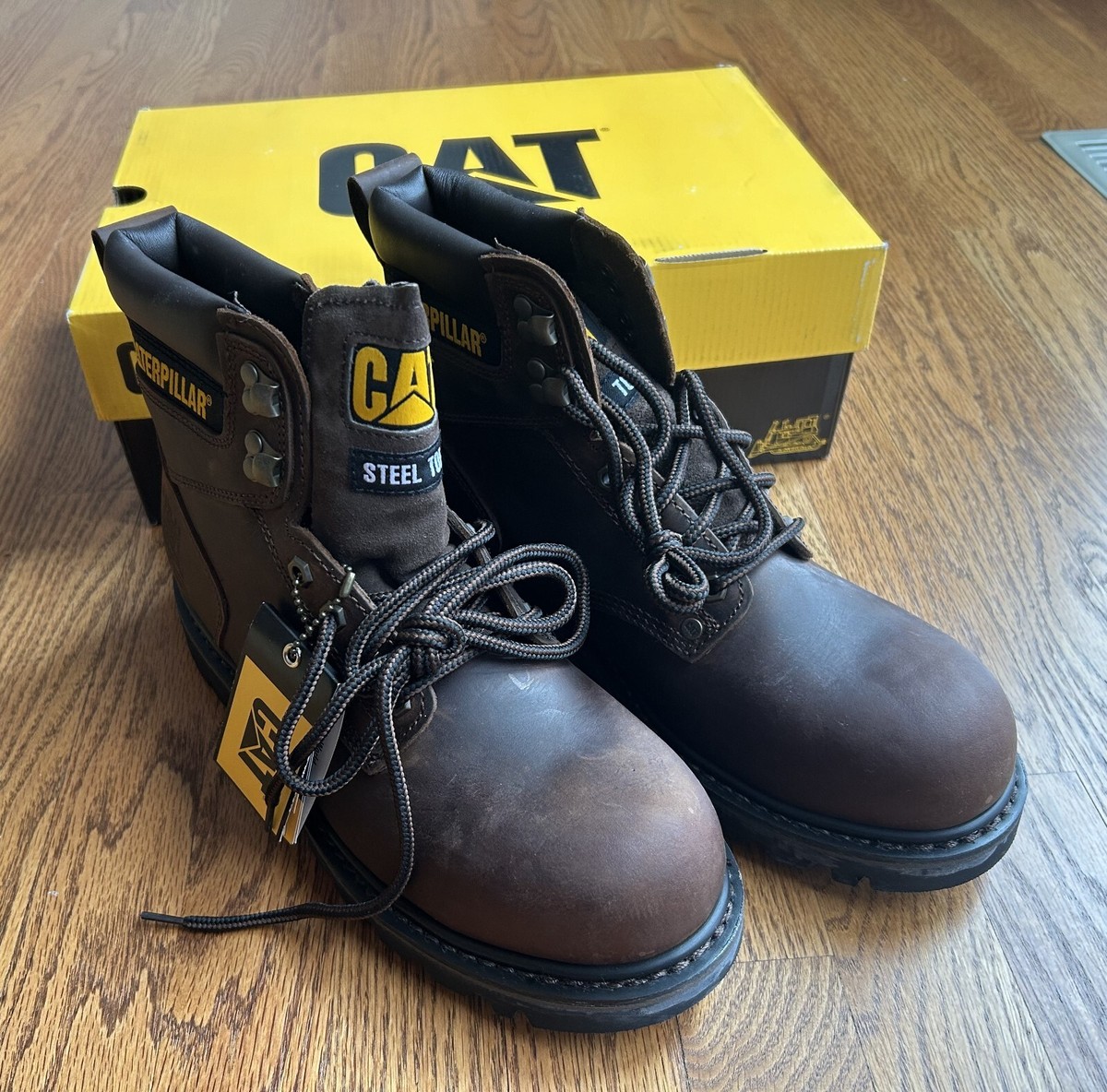 Second Shift Cat Black Steel Toe Boots Second Shift Men's - Main Image