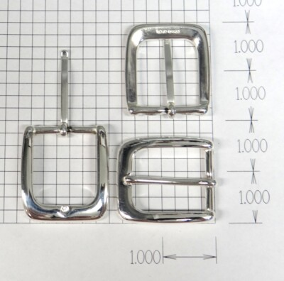 #ad Solid Brass Silver Colored Belt Buckle Square New Fits 1.2quot; wide belt $2.99