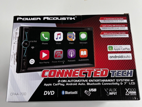POWER ACOUSTIK CPAA-70D 7" ANDROID AUTO APPLE CAR PLAY WITH BACK UP CAMERA - Picture 4 of 6