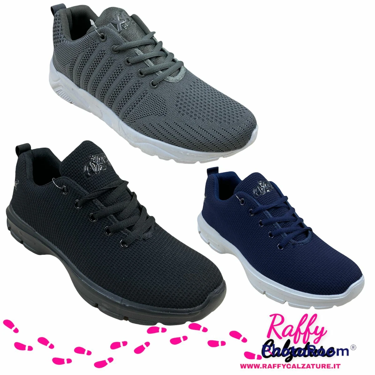 SCARPE UOMO AXA SCARPA SNEAKERS SPORTIVE CALZATURE con LACCI in TESSUTO AXA